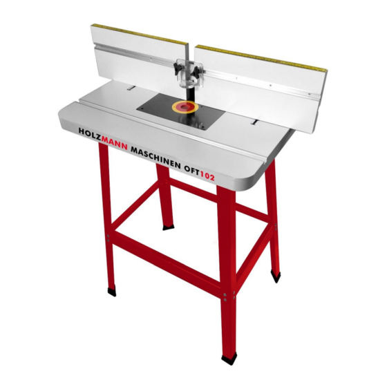 HOLZMANN MASCHINEN OFT 102 Mode D'emploi