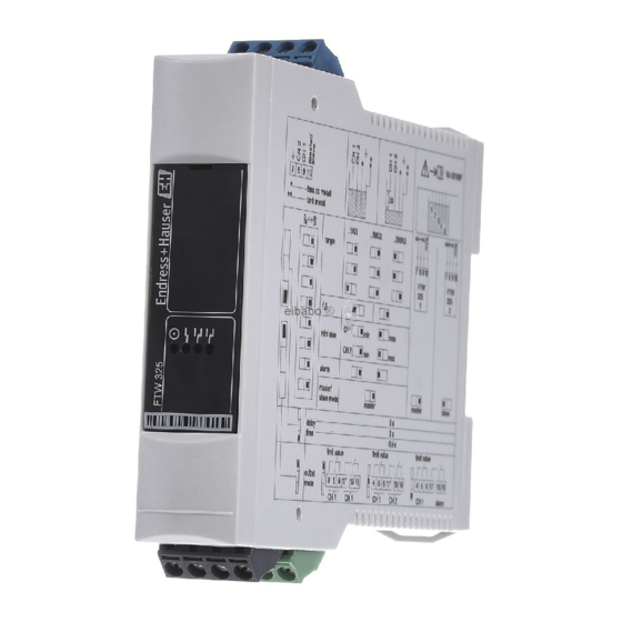 Endress+Hauser Nivotester FTW325 Instructions Condensées