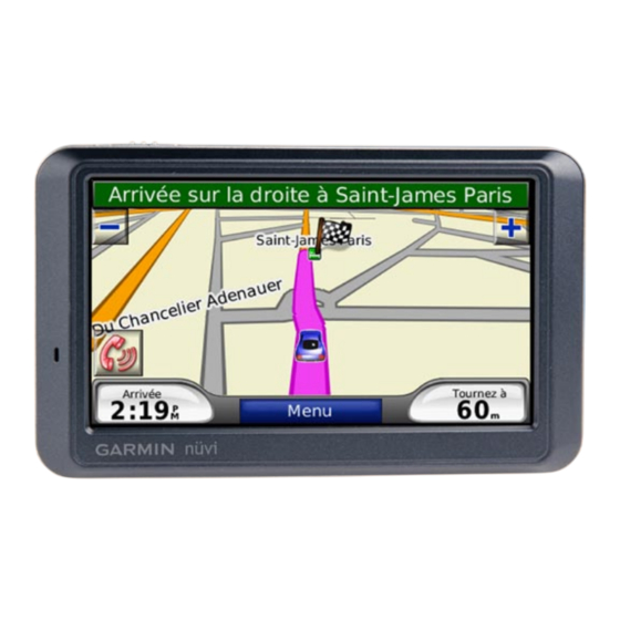 Garmin Nuvi 760 Manuel De Demarrage Rapide