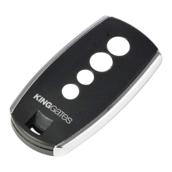 AlloTelecommande King-Gates STYLO 4K Notice De Programmation