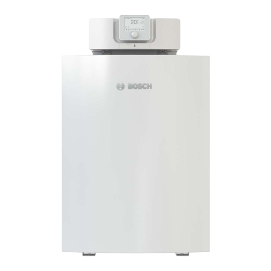 Bosch Condens 8000F Notice D'installation Et D'entretien Pour Le Professionnel