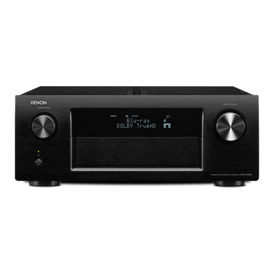 Denon AVR-X4000 Manuel De Mise En Route