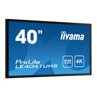 Iiyama ProLite LE4041UHS Mode D'emploi