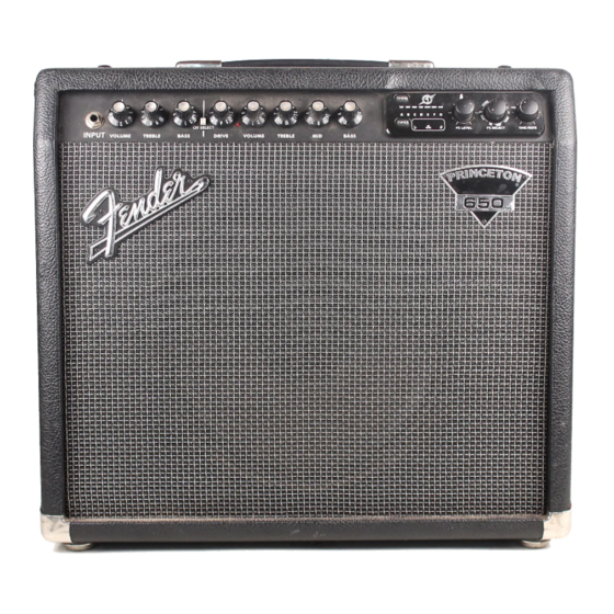 Fender Princeton 650 Mode D'emploi