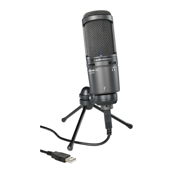 Audio-Technica AT2020 USB Mode D'emploi