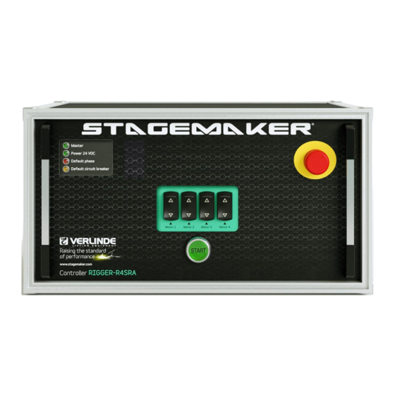 Verlinde Stagemaker RIGGER R SRA Série Guide Utilisateur