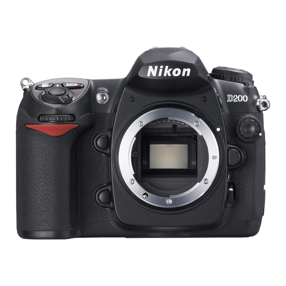 Nikon D200 Guide D'utilisation