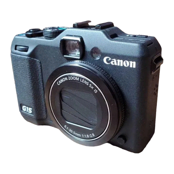 Canon PowerShot G15 Guide D'utilisation
