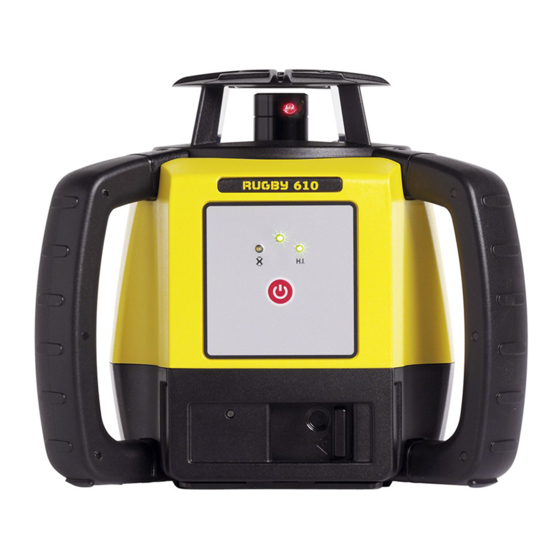 Leica Geosystems Rugby 610 Manuel De L'utilisateur