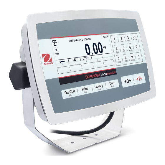 OHAUS Defender 5000 TD52P Mode D'emploi