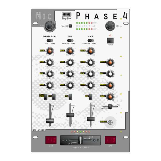 IMG STAGELINE MPX-430BPM Mode D'emploi