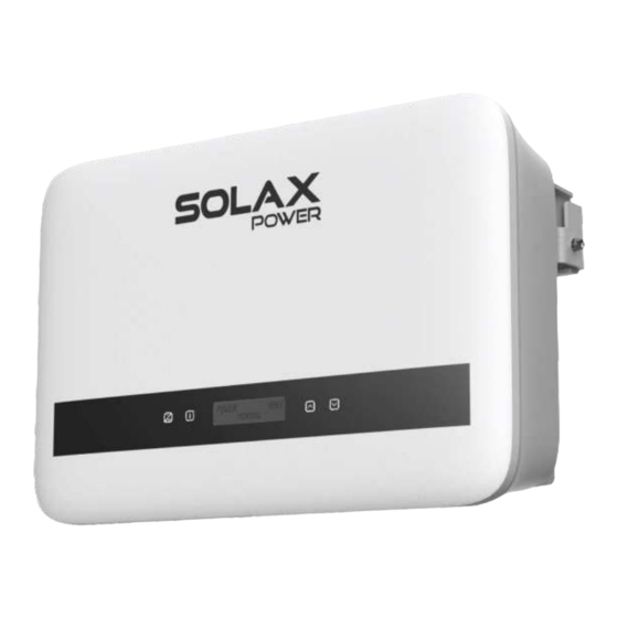 SolaX Power X1-BOOST G4 Serie Manuel D'utilisation