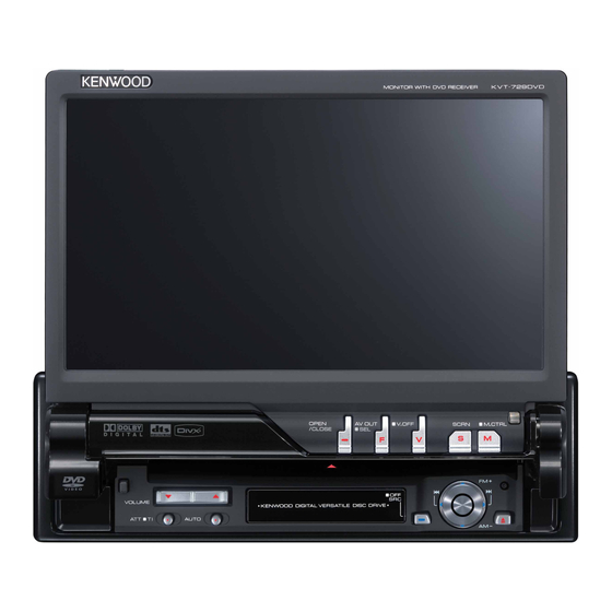 Kenwood KVT-719DVD Mode D'emploi