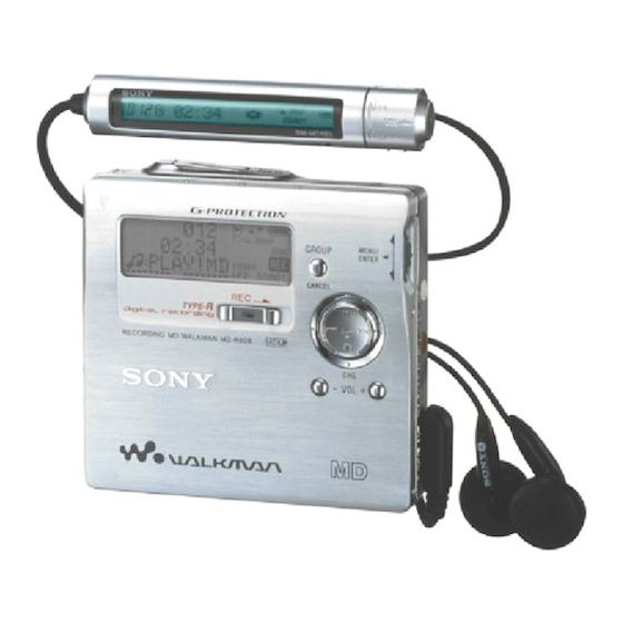 Sony MZ-R909 Mode D'emploi