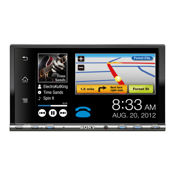 Sony XAV-701HD Mode D'emploi