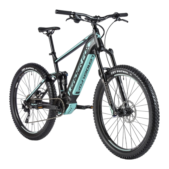 Leader Fox E-VELO Acron Manuel D'instructions