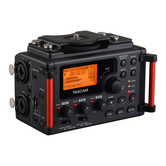 Tascam DR-60D Mode D'emploi