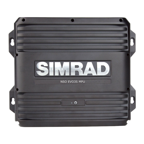 Simrad NSO evo3S MPU Manuel D'installation