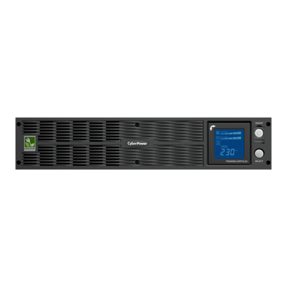 CyberPower PR1000ELCDRT2U Manuel D'utilisation