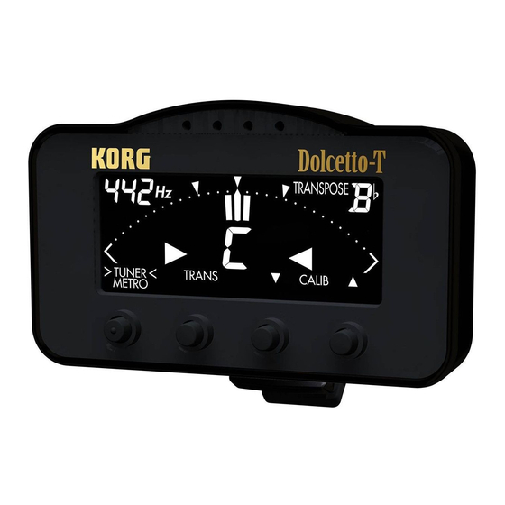 Korg Dolcetto Manuel D'utilisation
