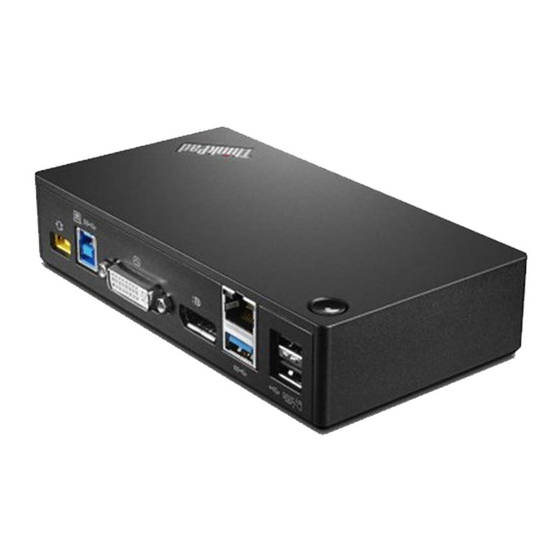 Lenovo ThinkPad USB 3.0 Dock Guide D'utilisation