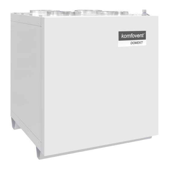 Komfovent DOMEKT RECU 400VECF-EC-C4 Manuel D'installation Et Maintenance