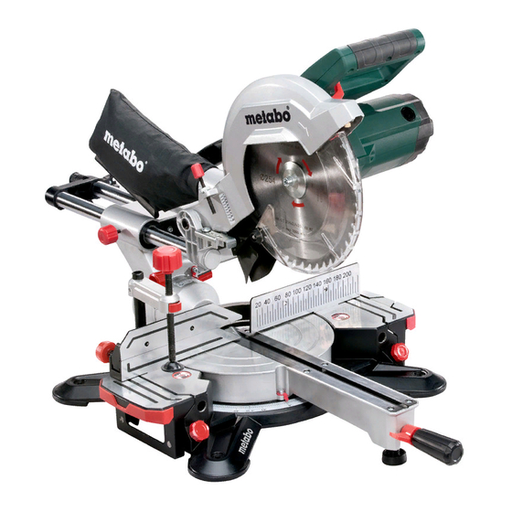 Metabo KGS 216 M Instructions D'utilisation Originales