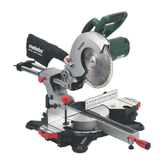 Metabo KGS 216 M Instructions D'utilisation Originales