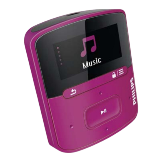 Philips GoGEAR SA4RGA08 Mode D'emploi