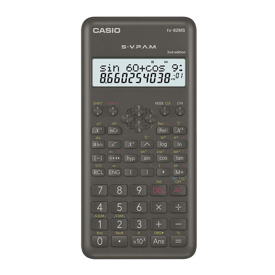 Casio fx-82MS Manuels