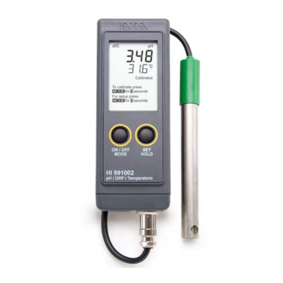 Hanna Instruments HI 99131 Manuel D'utilisation