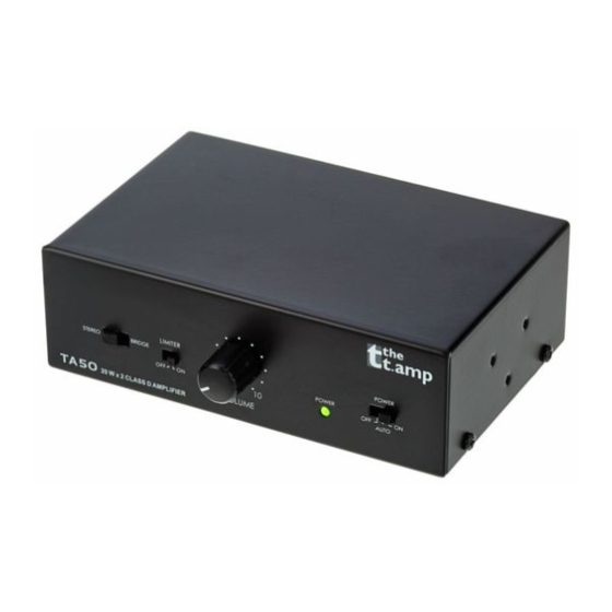thomann the t.amp TA-50 Notice D'utilisation