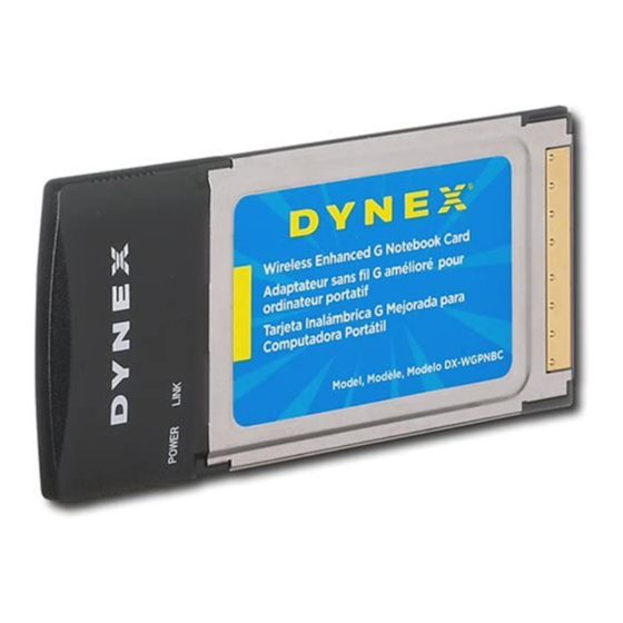 Dynex DX-WGPNBC Manuels