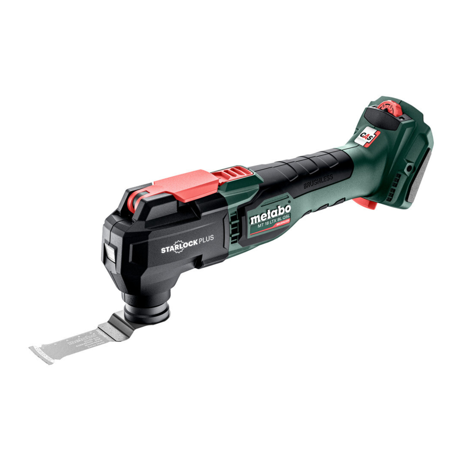 Metabo MT 18 LTX BL Q SL Instructions D'utilisation