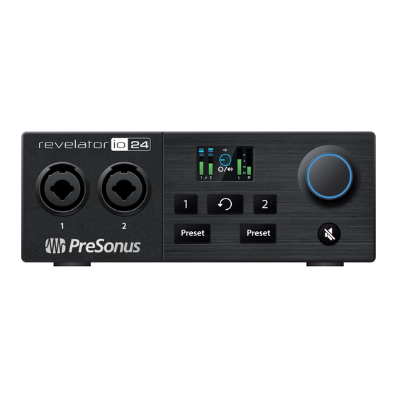 PRESONUS Revelator io24 Mode D'emploi