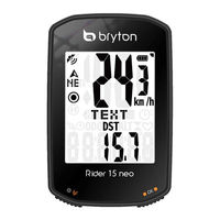 Bryton Rider 15 neo Manuel D'utilisation