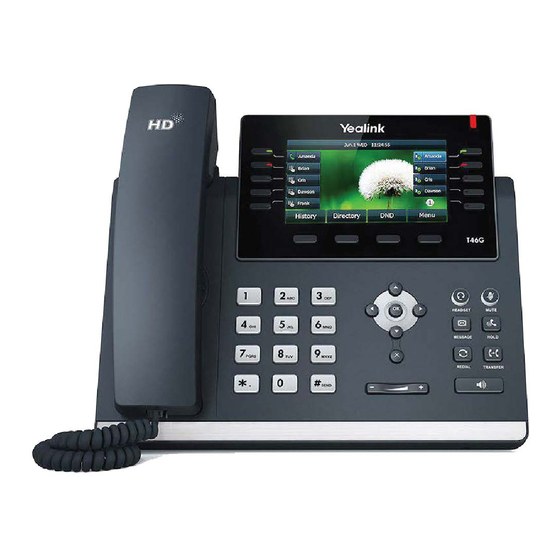 Yealink T46 Guide D'utilisation