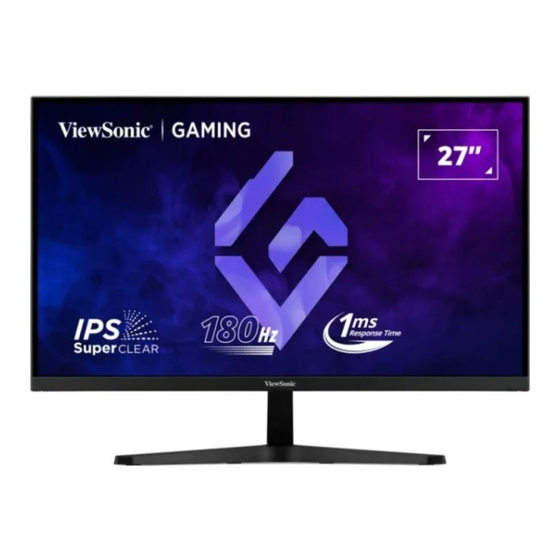 ViewSonic VX27G1-HD Manuel De L'utilisateur