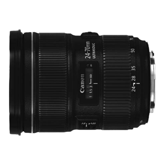 Canon EF24-70 mm f/2.8L II USM Mode D'emploi