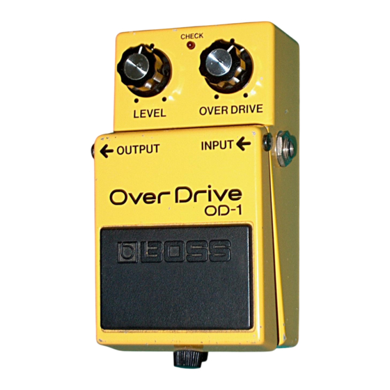 Boss Over Drive OD-1 Mode D'emploi