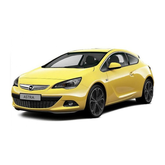 Opel Astra GTC Manuel D'utilisation