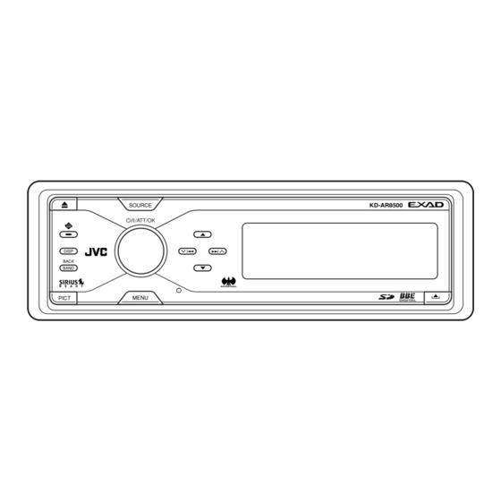 JVC KD-AR8500 Manuel D'installation/Raccordement