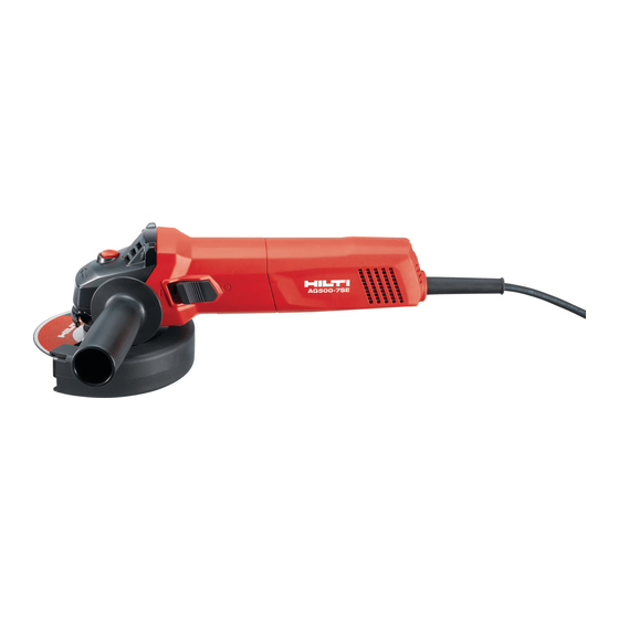 Hilti AG 500-7SE Mode D'emploi