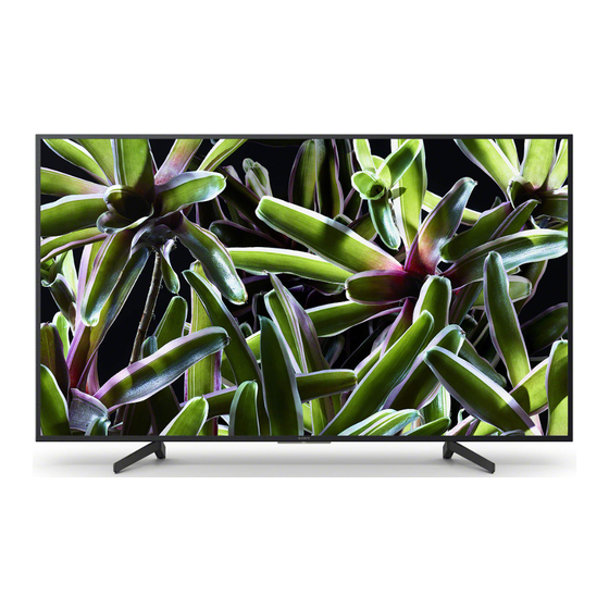 Sony BRAVIA KD-43XG70 Serie Guide D'installation