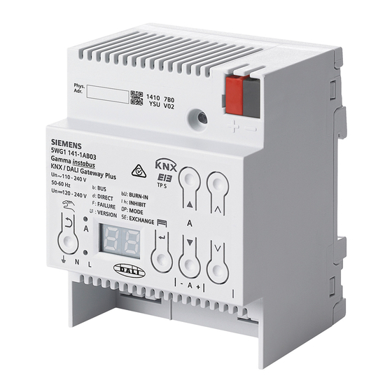 Siemens 5WG1 141-1AB03 Mode D'emploi