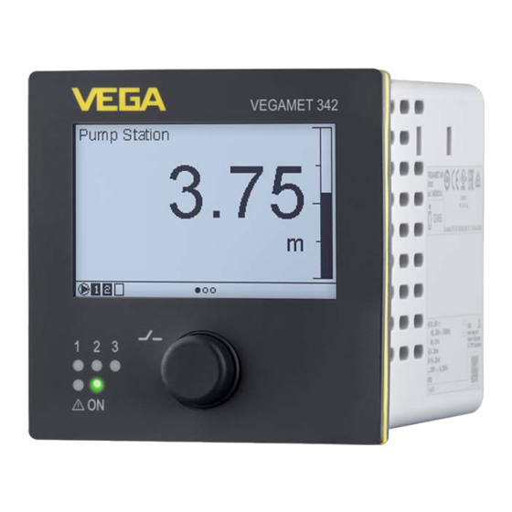 Vega MET 342 Mise En Service