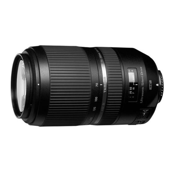 Tamron SP 70-300mm F/4-5.6 Di VC USD Mode D'emploi