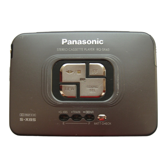 Panasonic RQ-SX45 Mode D'emploi