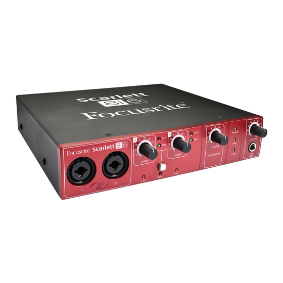 Focusrite Scarlett 8i6 Mode D'emploi