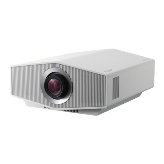 Sony VPL-XW7000 Manuel De Configuration